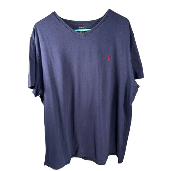 Polo by Ralph Lauren Men's Navy Blue V-Neck Shirt Size xl - Picture 1 of 5